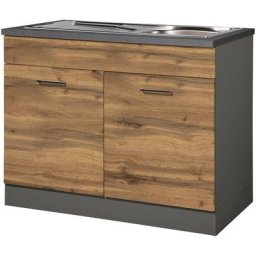 HELD MÖBEL Spülenschrank Trier Breite 100 cm, inklusive Einbauspüle