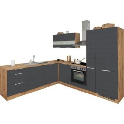 HELD MÖBEL Küche Luhe, Stellbreite 240x270 cm, wahlweise mit oder ohne E-Geräten, MDF-Fronten