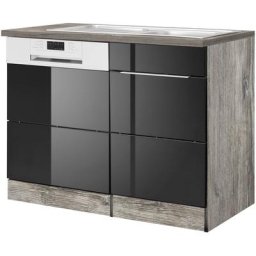 HELD MÖBEL Spülenschrank Brindisi 110 cm breit, inkl. Möbeltür für Geschirrspüler sowie Einbauspüle
