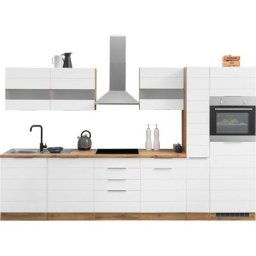 HELD MÖBEL Küche Luhe, 330 cm breit, wahlweise mit oder ohne E-Geräten, gefräste MDF-Fronten