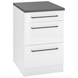 HELD MÖBEL Unterschrank Tulsa 50 cm breit, 1 Schubkasten, 2 große Auszüge, Metallgriff, MDF Front