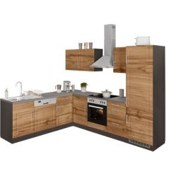 HELD MÖBEL Winkelküche Stockholm, Stellbreite 220/280 cm, mit hochwertigen MDF Fronten im Landhaus-Stil
