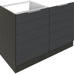 HELD MÖBEL Spülenschrank Luhe 120 cm breit, hochwertige MDF-Fronten mit waagerechter Lisene