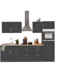 HELD MÖBEL Küchenzeile Stockholm, Breite 270 cm, mit hochwertigen MDF Fronten im Landhaus-Stil