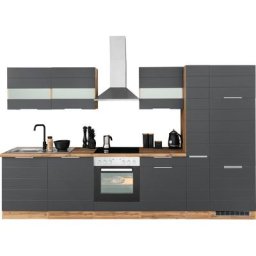 HELD MÖBEL Küche Luhe, 330 cm breit, wahlweise mit oder ohne E-Geräten, gefräste MDF-Fronten