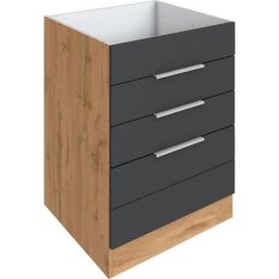 HELD MÖBEL Kochfeldumbauschrank Luhe 60 cm breit, hochwertige MDF-Fronten mit waagerechter Lisene