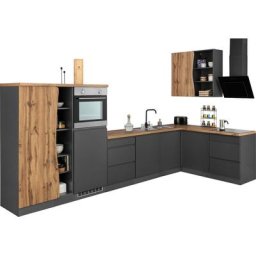 HELD MÖBEL Küche Bruneck, Stellbreite 380/180 cm breit, ohne E-Geräten, MDF Fronten