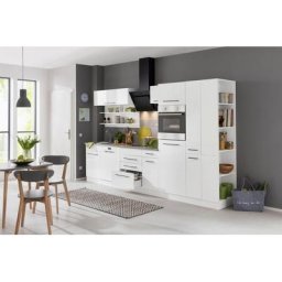 HELD MÖBEL Küchenzeile Tulsa, ohne E-Geräte, Breite 300 cm, schwarze Metallgriffe, MDF Fronten