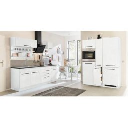 HELD MÖBEL Küchenzeile Tulsa, ohne E-Geräte, Breite 360 cm, schwarze Metallgriffe, MDF Fronten