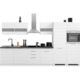 HELD MÖBEL Küche Luhe, 360 cm breit, wahlweise mit oder ohne E-Geräten, gefräste MDF-Fronten