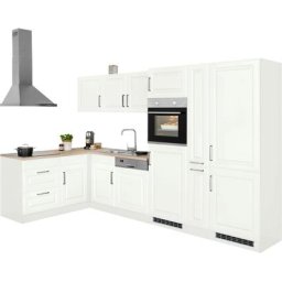 HELD MÖBEL Winkelküche Stockholm, Stellbreite 320/170 cm, mit hochwertigen MDF Fronten im Landhaus-Stil