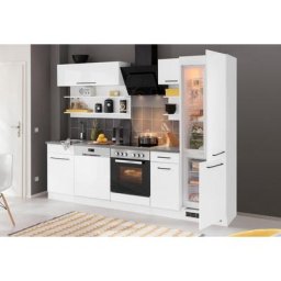 HELD MÖBEL Küchenzeile Tulsa, ohne E-Geräte, Breite 270 cm, schwarze Metallgriffe, MDF Fronten