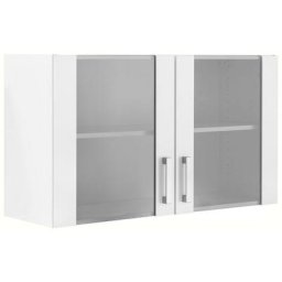 OPTIFIT Hängeschrank Odense 100 cm breit, mit 2 Türen mit Grauglaseinsatz
