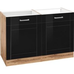 HELD MÖBEL Spülenschrank Tinnum 120 cm breit, MDF-Fronten, Metallgriffe, inklusive Einbauspüle