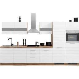 HELD MÖBEL Küche Luhe, 360 cm breit, wahlweise mit oder ohne E-Geräten, gefräste MDF-Fronten