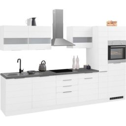 HELD MÖBEL Küche Luhe, 330 cm breit, wahlweise mit oder ohne E-Geräten, gefräste MDF-Fronten