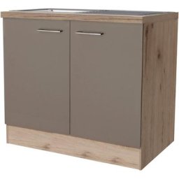 Flex-Well Spülenschrank Riva (B x H x T) 100 x 86 x 60 cm, inkl. Einbauspüle