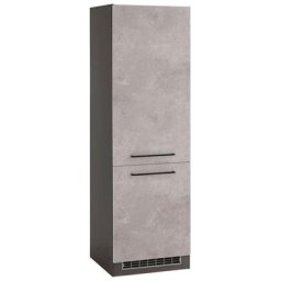 HELD MÖBEL Kühlumbauschrank Tulsa 60 cm breit, 200 cm hoch, 2 Türen, schwarzer Metallgriff, MDF Front