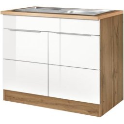 HELD MÖBEL Spülenschrank Brindisi 100 cm breit, inklusive Einbauspüle
