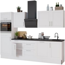 OPTIFIT Küche Ahus, 280 cm breit, ohne E-Geräte, MDF Fronten, Soft Close Funktion