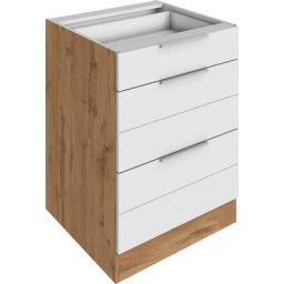 HELD MÖBEL Auszugsunterschrank Luhe 60 cm breit, hochwertige MDF-Fronten mit waagerechter Lisene
