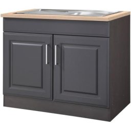 HELD MÖBEL Spülenschrank Stockholm hochwertige MDF-Fronten