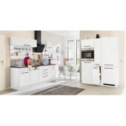 HELD MÖBEL Küchenzeile Tulsa, ohne E-Geräte, Breite 360 cm, schwarze Metallgriffe, MDF Fronten