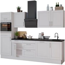 OPTIFIT Küche Ahus, 280 cm breit, ohne E-Geräte, MDF Fronten, Soft Close Funktion