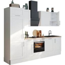 OPTIFIT Küche Ahus, 280 cm breit, ohne E-Geräte, MDF Fronten, Soft Close Funktion