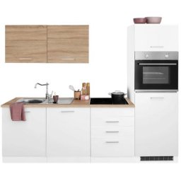 HELD MÖBEL Küchenzeile Visby, ohne E-Geräte, Breite 240 cm für Kühlschrank und Geschirrspüler