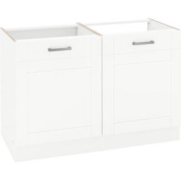 HELD MÖBEL Spülenschrank Tinnum 120 cm breit, MDF-Fronten, Metallgriffe, inklusive Einbauspüle