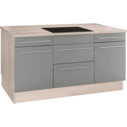 OPTIFIT Kochinsel Bern, Stellbreite 160x95 cm mit höhenverstellbaren Füßen, mit Metallgriffen