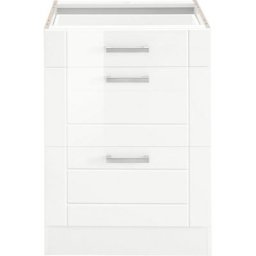 HELD MÖBEL Auszugsunterschrank Tinnum 60 cm breit, MDF-Fronten, Metallgriff, 1 Schubkasten, 2 Auszüge