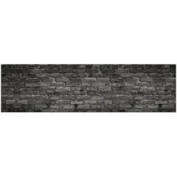 MySpotti Küchenrückwand fixy Nero, (1-tlg), selbstklebende und flexible Küchenrückwand-Folie