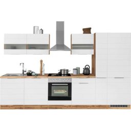 HELD MÖBEL Küche Luhe, 330 cm breit, wahlweise mit oder ohne E-Geräten, gefräste MDF-Fronten