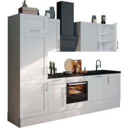 OPTIFIT Küche Ahus, 280 cm breit, ohne E-Geräte, MDF Fronten, Soft Close Funktion