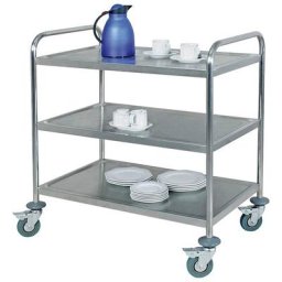 Servierwagen, 3 Etagen, Edelstahl