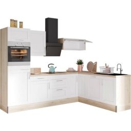 OPTIFIT Küche Ahus, 200 x 270 cm breit, ohne E-Geräte, Soft Close Funktion, MDF Fronten