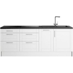 OPTIFIT Küche Ahus, 225 cm breit, ohne E-Geräte, Soft Close Funktion, MDF Fronten