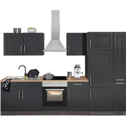 HELD MÖBEL Küchenzeile Stockholm, Breite 300 cm, mit hochwertigen MDF Fronten im Landhaus-Stil