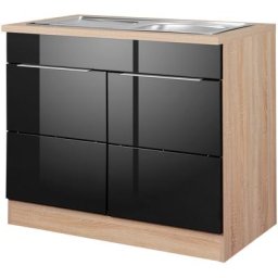 HELD MÖBEL Spülenschrank Brindisi 100 cm breit, inklusive Einbauspüle