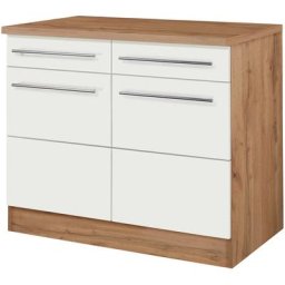 HELD MÖBEL Unterschrank Wien Breite 100 cm, 2 Türen, 2 Schubkästen, für viel Stauraum