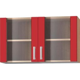 OPTIFIT Hängeschrank Odense 100 cm breit, mit 2 Türen mit Grauglaseinsatz