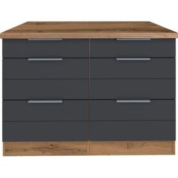 HELD MÖBEL Unterschrank Luhe 120 cm breit, für viel Stauraum, MDF-Fronten mit waagerechter Lisene