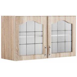 wiho Küchen Glashängeschrank Linz 100 cm breit, mit 2 Glastüren