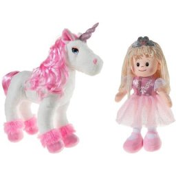 Heunec® Kuscheltier Einhorn und Prinzessin 40cm (Set, 2-St)
