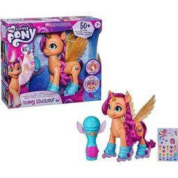 Hasbro Spielfigur My Little Pony, A New Generation - Sing- und Skatespaß Sunny Starscout, mit Sound, leuchtendem Horn und bewegl. Flügeln