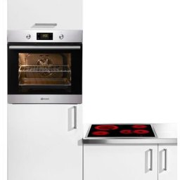 BAUKNECHT Backofen-Set BAKO VULCANO, mit Backauszug, Pyrolyse-Selbstreinigung, Kindersicherung