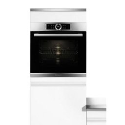 BOSCH Einbaubackofen Serie 8 HBG635B, mit Teleskopauszug nachrüstbar, ecoClean Direct, mit Pizzastufe