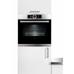 BOSCH Dampfbackofen Serie 8 HSG636B, mit Teleskopauszug nachrüstbar, ecoClean Direct, mit Auftaufunktion